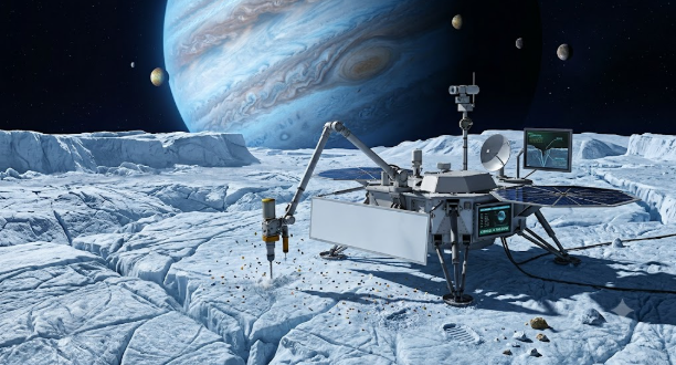 La misión espacial robótica aterriza con éxito en una de las lunas heladas de Júpiter