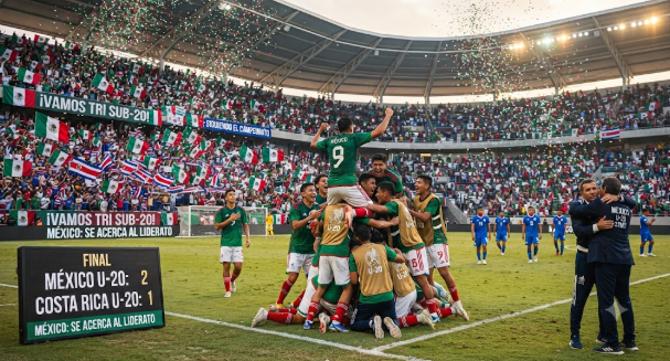 ¡México derrota a Costa Rica y se acerca al liderato del Sub-20!