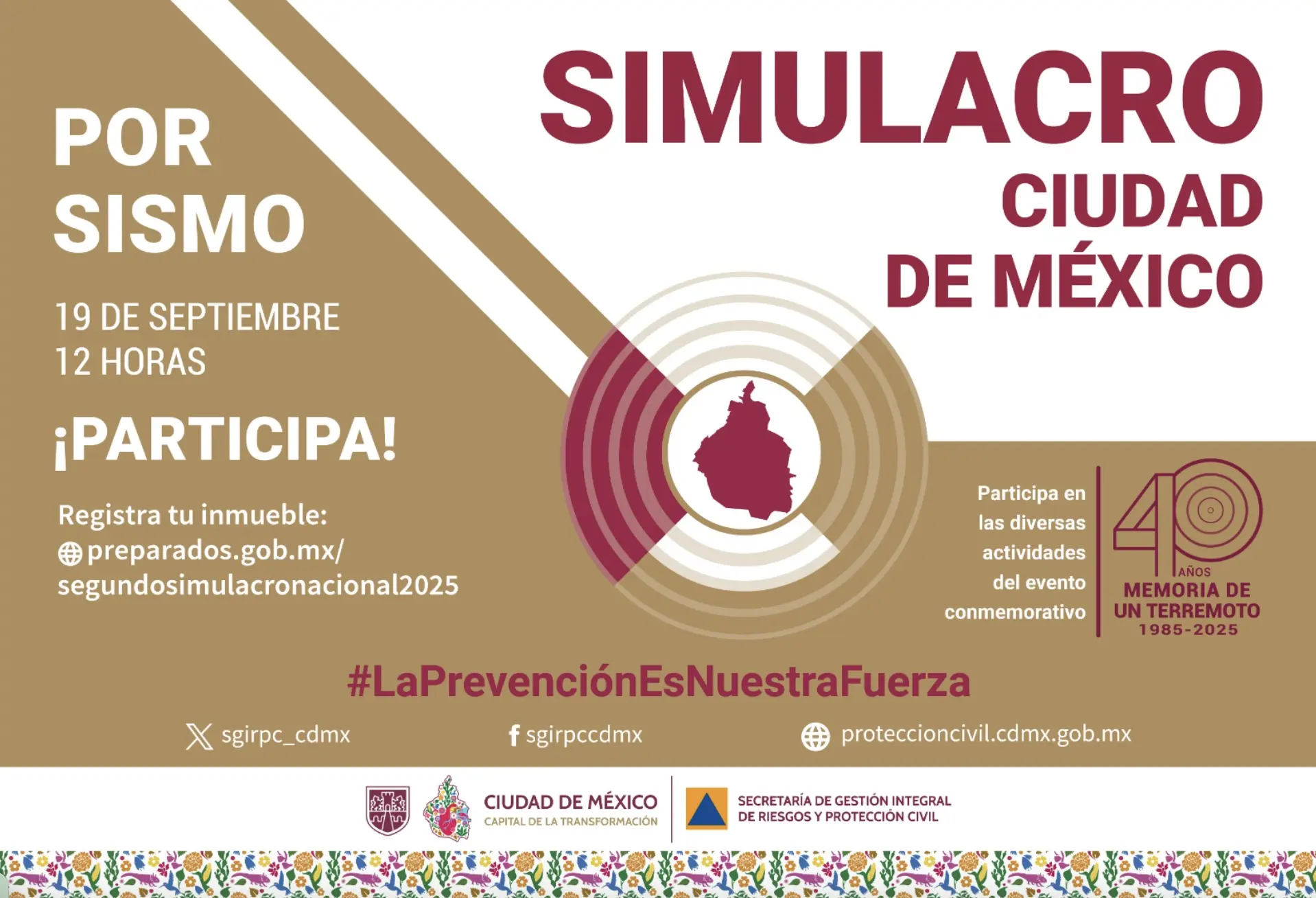 Anuncian Segundo Simulacro Nacional 2025 con alerta masiva a celulares; se activará el 19 de septiembre