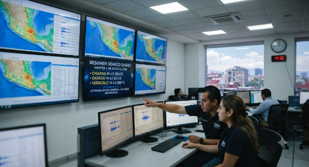 México registra actividad sísmica durante este martes 4 de agosto