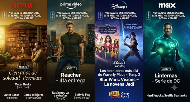 El streaming prepara nuevos estrenos para conquistar a los espectadores en agosto