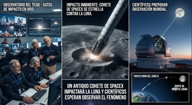 Un antiguo cohete de SpaceX impactará la Luna y científicos esperan observar el fenómeno
