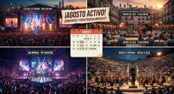 Los conciertos y espectáculos musicales mantienen activa la agenda de agosto