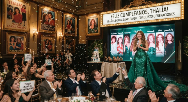 Thalía celebra 55 años y repasa una carrera que conquistó generaciones