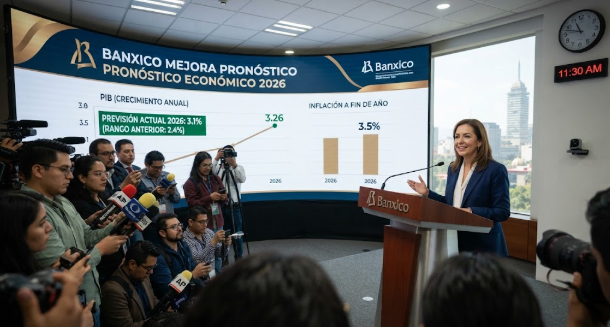 Banxico mejora su pronóstico para la economía mexicana durante 2026