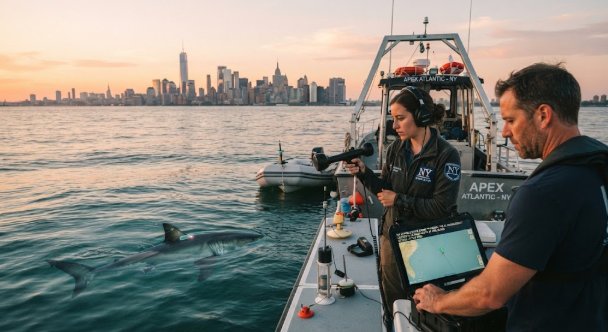 Investigadores siguen el rastro de tiburones blancos jóvenes frente a Nueva York