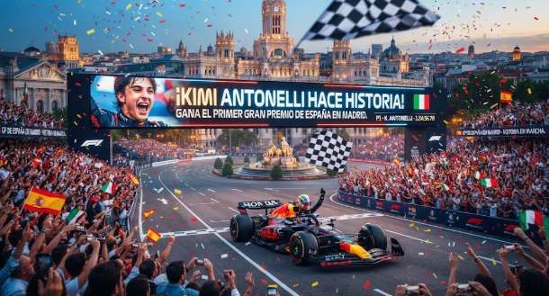Kimi Antonelli hace historia y gana el primer Gran Premio de España en Madrid