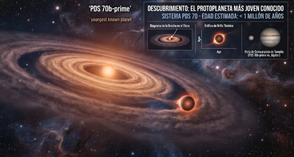 Descubren el planeta más joven conocido