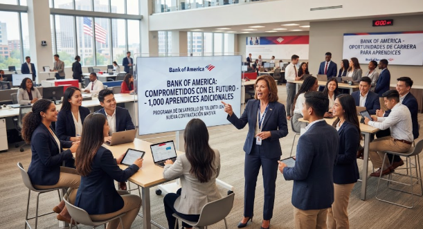 Bank of America planea contratar a mil aprendices adicionales