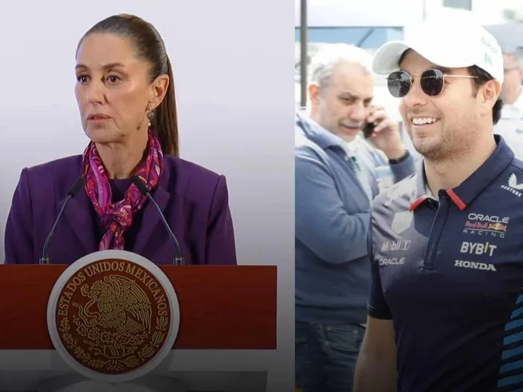 Claudia Sheinbaum felicita a Checo Pérez tras GP de México 2024