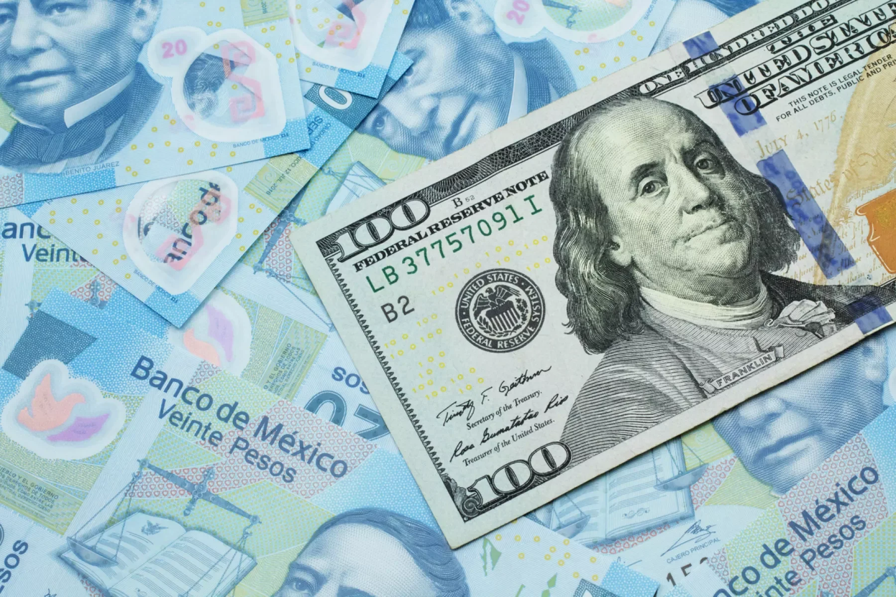 El peso mexicano se deprecia frente al dólar