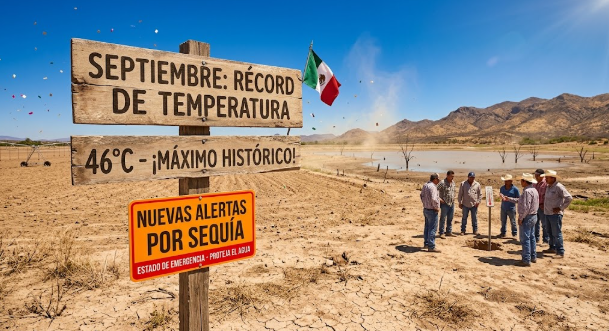 Septiembre rompe récord de temperatura y enciende nuevas alertas por sequía en México