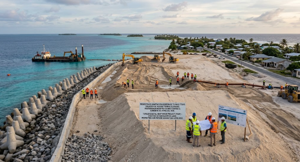 Tuvalu construye nuevas tierras para protegerse ante el aumento del nivel del mar