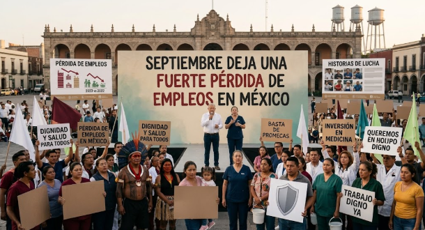Septiembre deja una fuerte pérdida de empleos en México