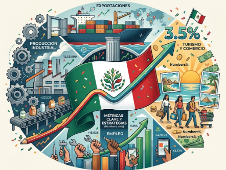 La economía mexicana crece 3.5% anual en agosto y mejora las expectativas