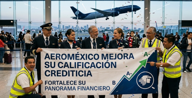 Aeroméxico mejora su calificación crediticia y fortalece su panorama financiero