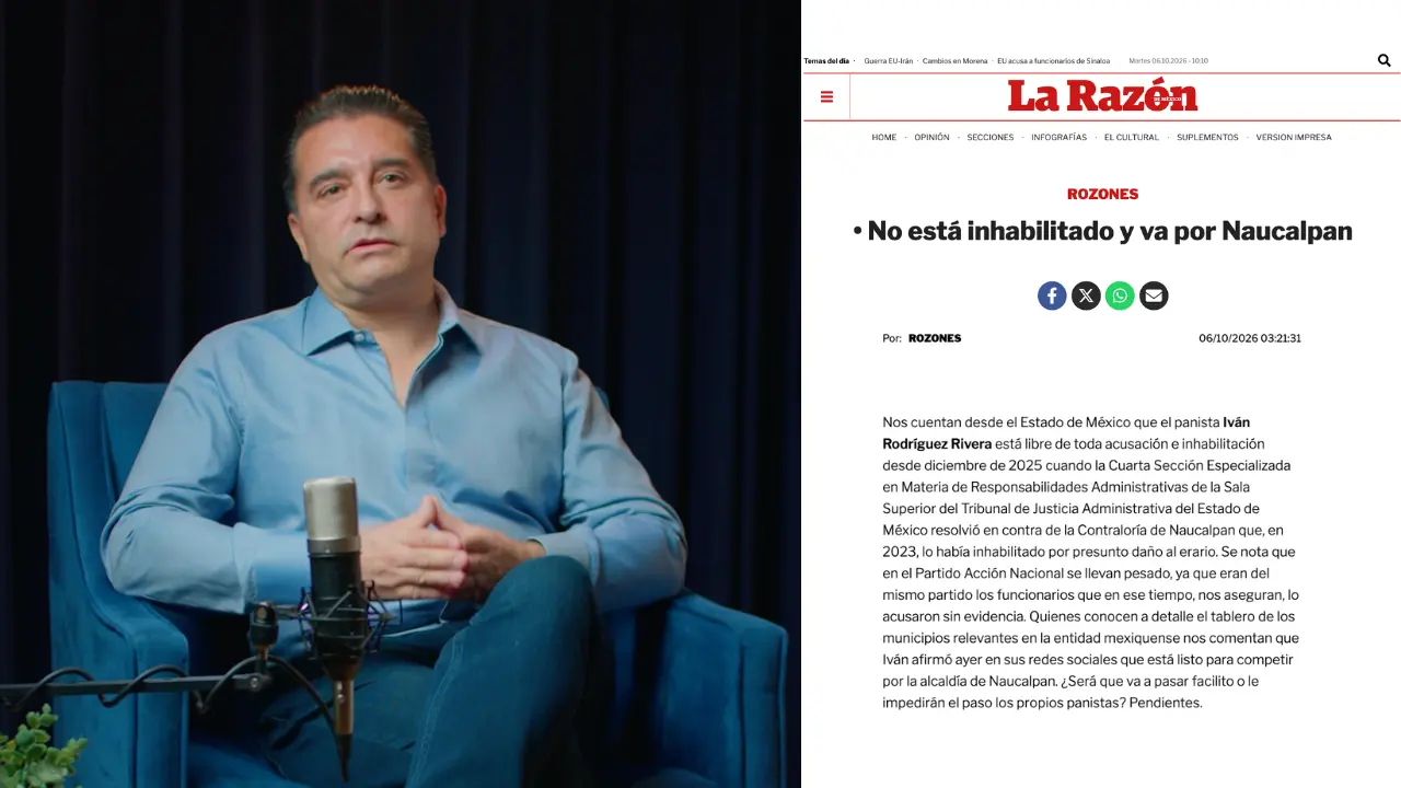 "No está inhabilitado y va por Naucalpan", La Razón sobre Iván Rodríguez
